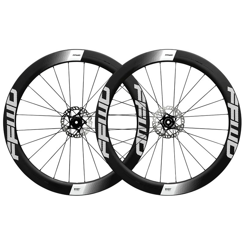 FFWD RYOT55 Road Wheel 55MM Team Tech Tubular Clinchers Black Disk Brake