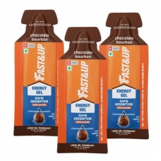 Fast & Up Reload Instant Energy Gel Rapid Absorption Chocolate Bourbon Flavour (Pack of 3)