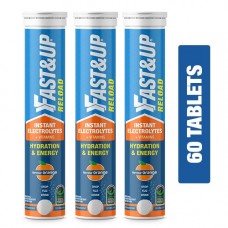 Fast & Up Reload Instant Electrolytes Hydration & Energy orange Flavour(pack of 3)