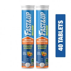 Fast & Up Reload Instant Electrolytes Hydration & Energy Peach Ice tea Flavour(pack of 2)