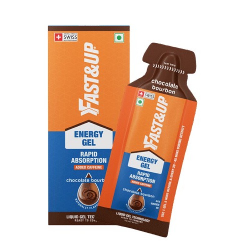 Fast & Up Reload Instant Energy Gel Rapid Absorption Chocolate Bourbon Flavour