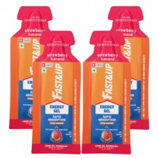 Fast & Up Reload Instant Energy Gel Rapid Absorption Strawberry bananna Flavour (pack of 4 )