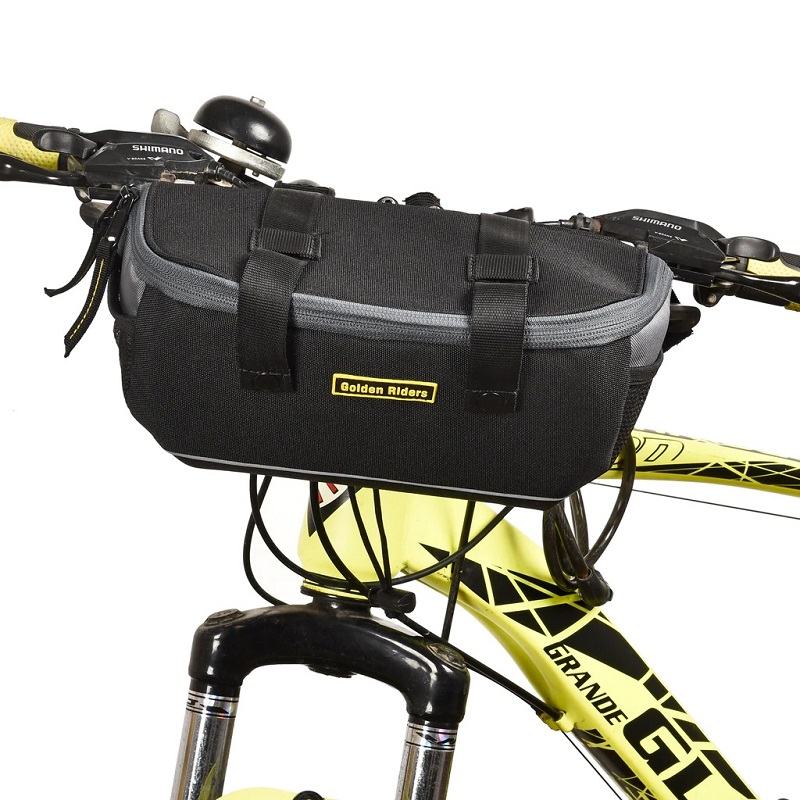 Golden Riders Handlebar Basket Bag Black