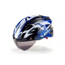 GVR 203V Jump Cycling Helmet With Visior Blue