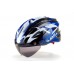 GVR 203V Jump Cycling Helmet With Visior Blue