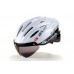 GVR 203V Solid Cycling Helmet With Visior White