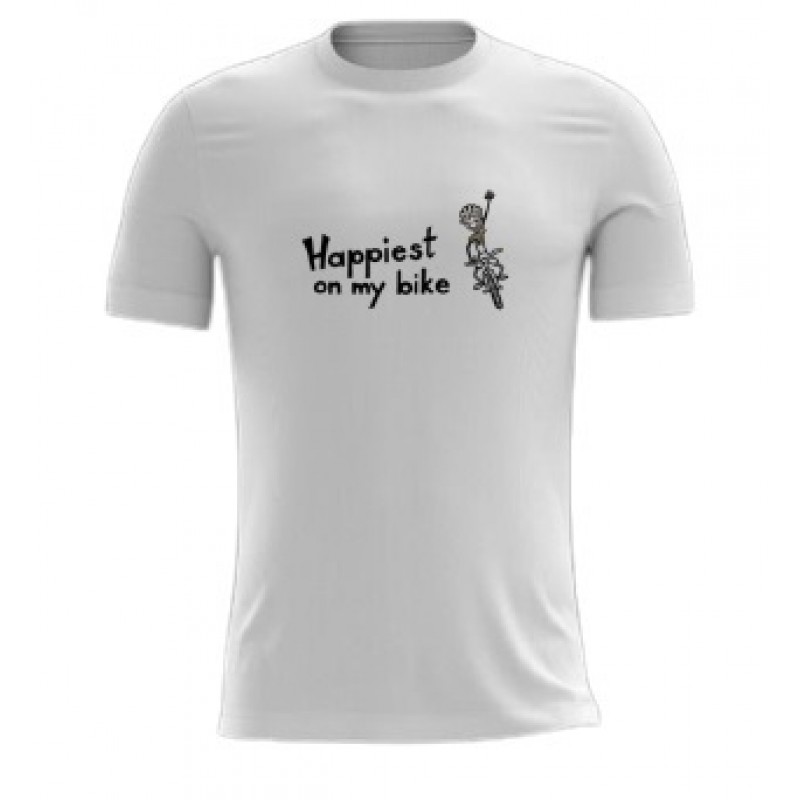 HSR Re-Active Men Happiest on Bike Tees Pearl White PF21