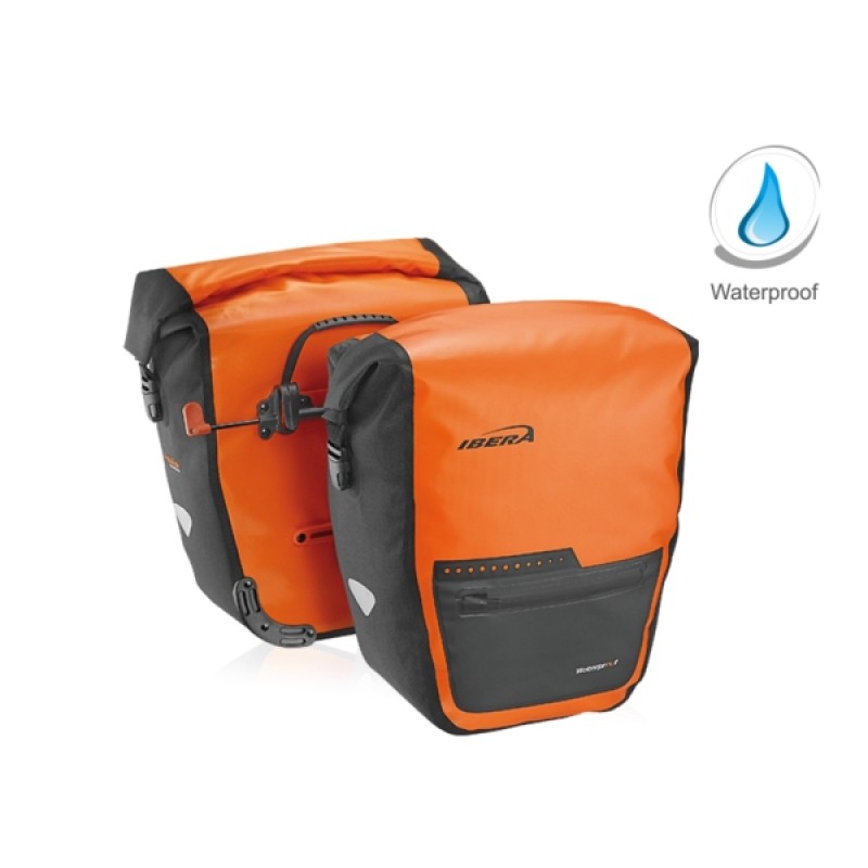 Ibera Waterproof Pakrak Panniers Orange IB-BA20