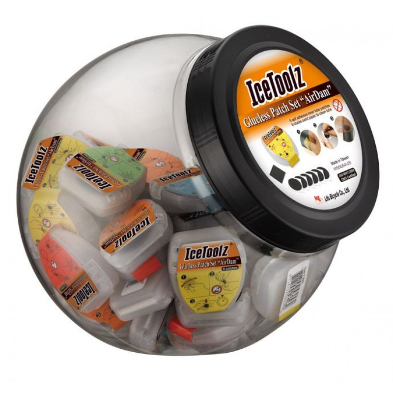 IceToolz Glueless patch set AirDam 50 sets in Jar