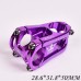 KRSEC Short Bar Stem 31.8mm 50mm Aluminum Alloy for 1-1/8" MTB/Road Bike Fork Purple