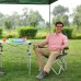 Kingcamp Aluminium Folding Chair Black/Green Stripes KC3803