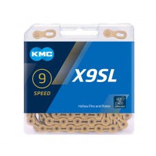 KMC 9 Speed X9sl Cycle Chain Gold