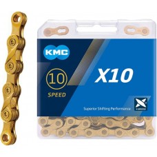 KMC 10 Speed X10 Cycle Chain Gold