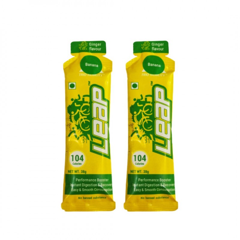 Leap Perfomance Booster & Recovery Energy Gel Banana Flavour (Pack of 2)