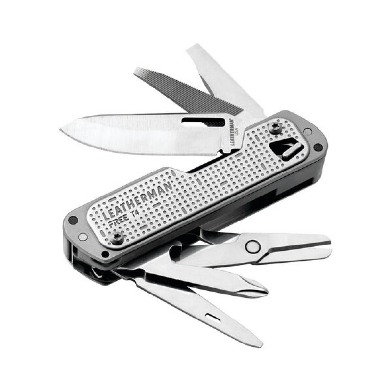 Leatherman Free T4 12-In-1 Multifunction Tool Stainless Steel