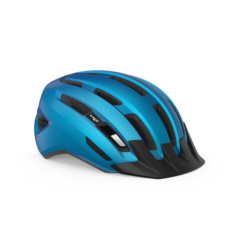 MET Downtown Active Cycling Helmet Blue Glossy 2021