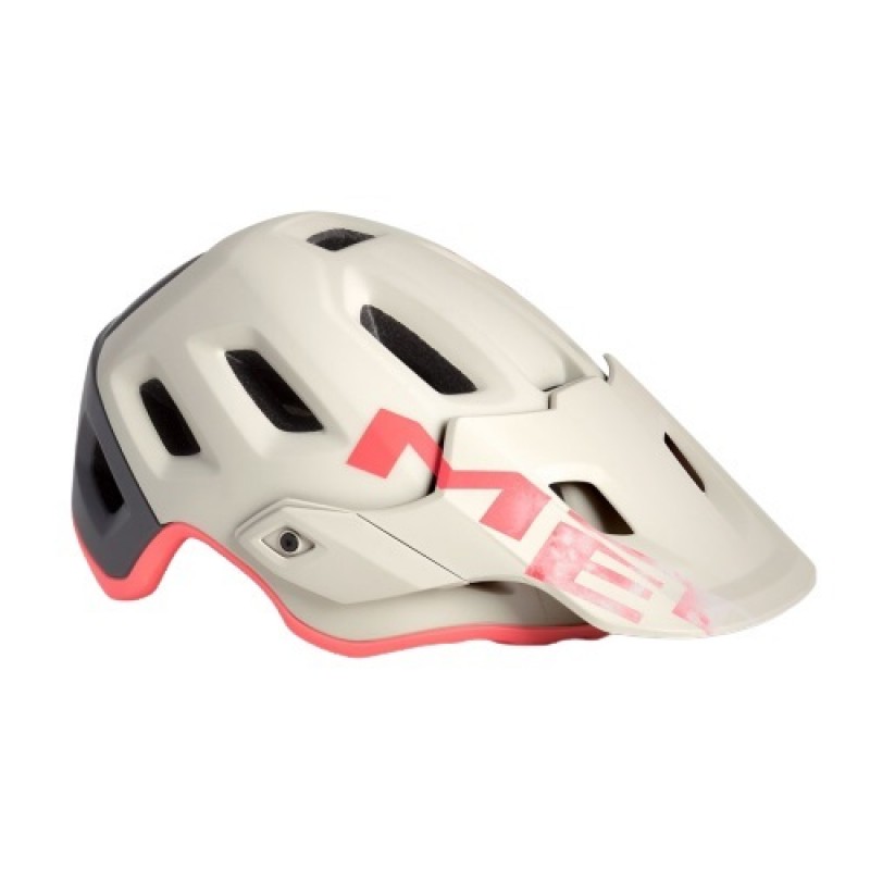 MET Roam MTB Cycling Helmet Dirty White Gray Pink Matt 2019