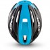 MET Strale Road Cycling Helmet Black Cyan Panel/Glossy 2021