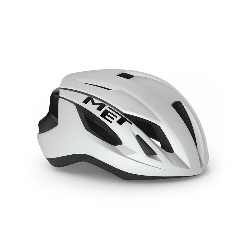 MET Strale Road Cycling Helmet White Black Matt Gloosy 2021