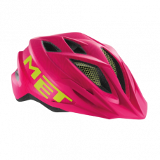 MET Crackerjack Cycling Helmet Pink Texture Green Matt