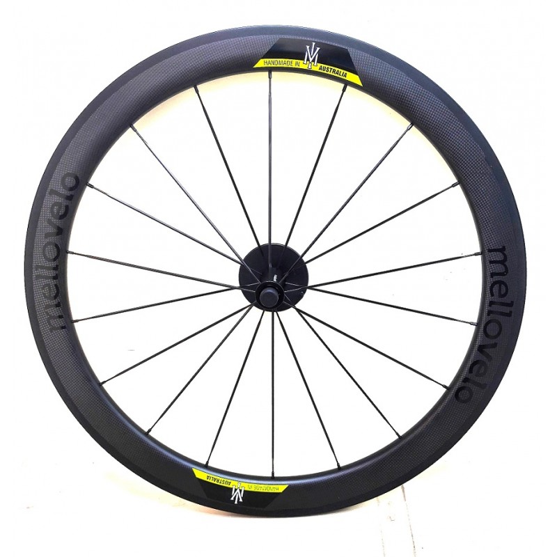 MelloVelo Road Carbon Wheel Set 50mm Matt Black Rim Brake