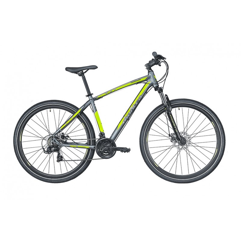 Montra Backbeat 26 MTB Bike 2019 Graphite Grey With Neon Yellow Graphics