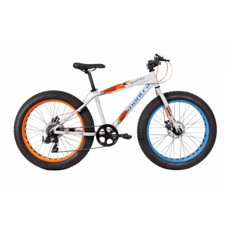 Montra Bigboy 24 Kids Bike 2018 Matte White With Blue/Orange Graphics