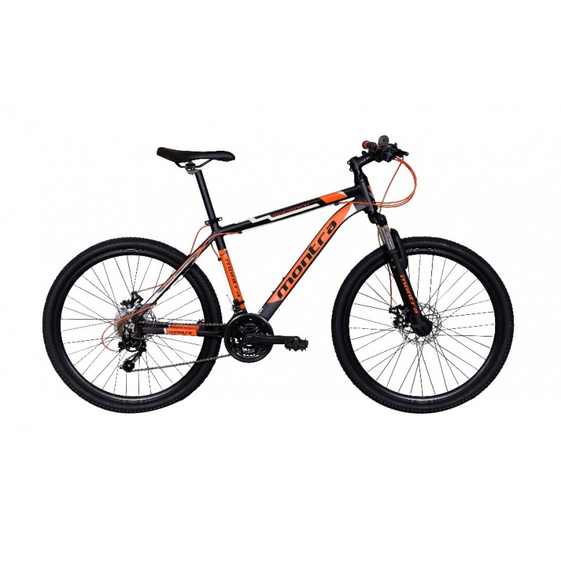 Montra Madrock 26 MTB Bike 2019 Charcoal Black With Orange Graphics