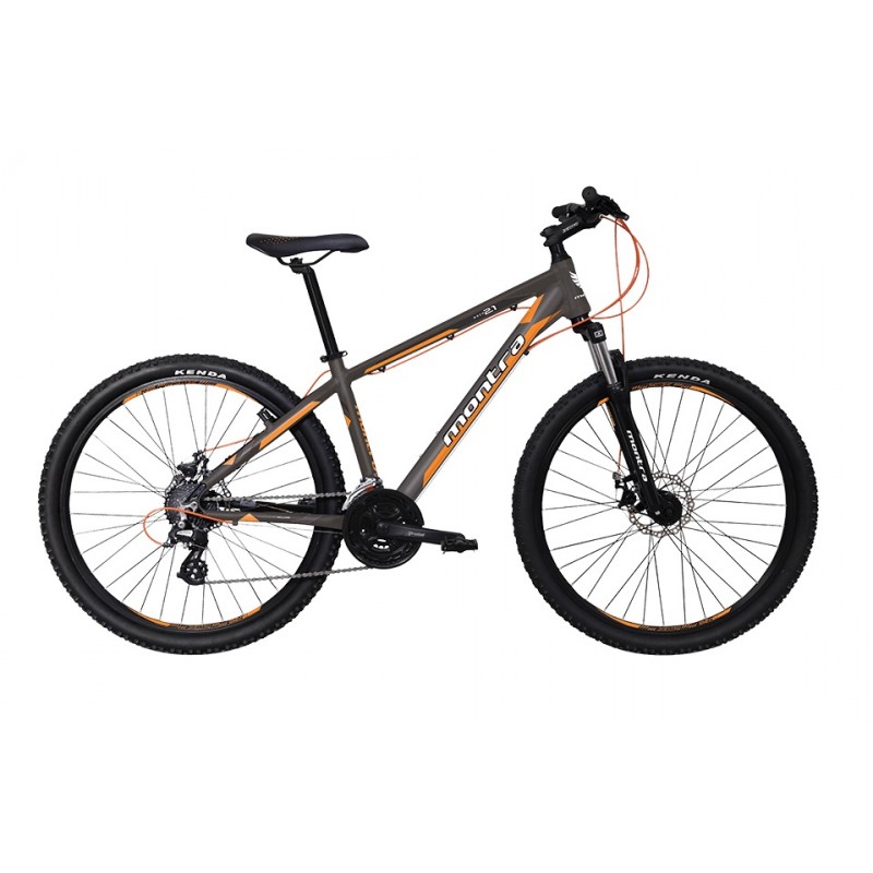 Montra Rock 2.1 (26) MTB Bike 2018 Matte Grey With Blue/Orange Graphics