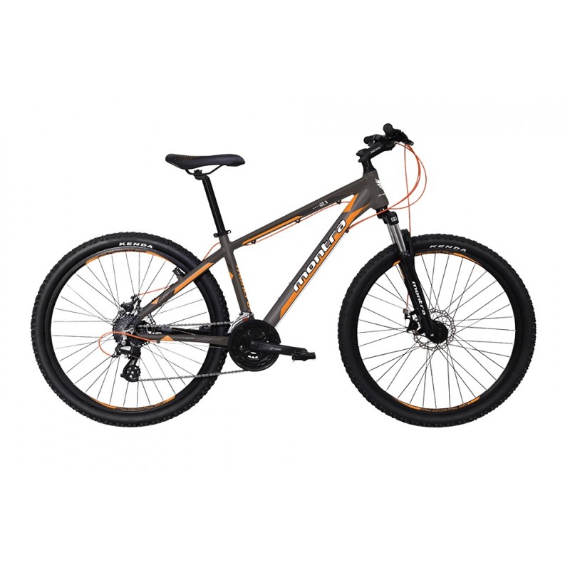 Montra Rock 2.1 (29) MTB Bike 2018 Matte Grey With Blue/Orange Graphics