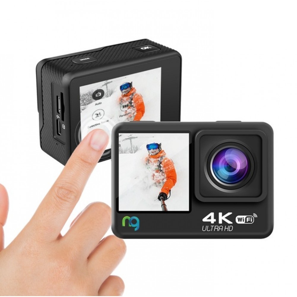 Buy NG Sports Action Camera 4K Touch Black Online in India