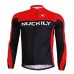 Nuckily CJ133 Full Sleeve Cycling Jersey Black And Red