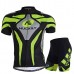 Nuckily Half Sleeve Jersey And Gel Padded Shorts Set Black And Green (MA005 MB005)