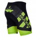 Nuckily Half Sleeve Jersey And Gel Padded Shorts Set Black And Green (MA005 MB005)