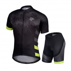 Nuckily Half Sleeve Jersey And Gel Padded Shorts Set Black (MA031 MB031)