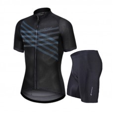 Nuckily Half Sleeve Jersey And Gel Padded Shorts Set Black (MH018SS NS355)