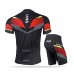 Nuckily Half Sleeve Jersey And Gel Padded Shorts Set Black And Red (MA021 MB021)