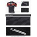 Nuckily Half Sleeve Jersey And Gel Padded Shorts Set Black And Red (MA021 MB021)