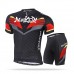 Nuckily Half Sleeve Jersey And Gel Padded Shorts Set Black And Red (MA021 MB021)
