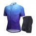 Nuckily Half Sleeve Jersey And Gel Padded Shorts Set Blue (MG021 NS355)