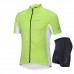 Nuckily Half Sleeve Jersey And Gel Padded Shorts Set Green (MG043 NS355)