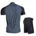 Nuckily Half Sleeve Jersey And Gel Padded Shorts Set Grey (NJ601 NS355)