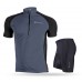 Nuckily Half Sleeve Jersey And Gel Padded Shorts Set Grey (NJ601 NS355)