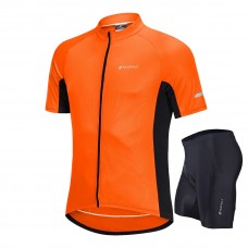 Nuckily Half Sleeve Jersey And Gel Padded Shorts Set Orange (MG043 NS355)