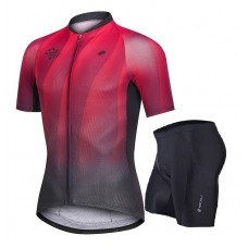 Nuckily Half Sleeve Jersey And Gel Padded Shorts Set Red (MG039 NS355)