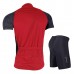 Nuckily Half Sleeve Jersey And Gel Padded Shorts Set Red (NJ601 NS355)