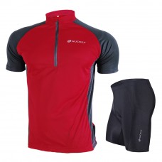 Nuckily Half Sleeve Jersey And Gel Padded Shorts Set Red (NJ601 NS355)