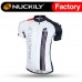 Nuckily Half Sleeve Jersey And Gel Padded Shorts Set White And Black (NJ503 NS355)