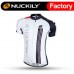 Nuckily Half Sleeve Jersey And Gel Padded Shorts Set White And Black (NJ503 NS355)