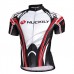 Nuckily Half Sleeve Jersey And Gel Padded Shorts Set White Black And Red (MA008 MB008)